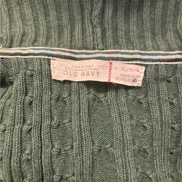 Old Navy Green Cable knit hooded sweater XL - Picture 5 of 5
